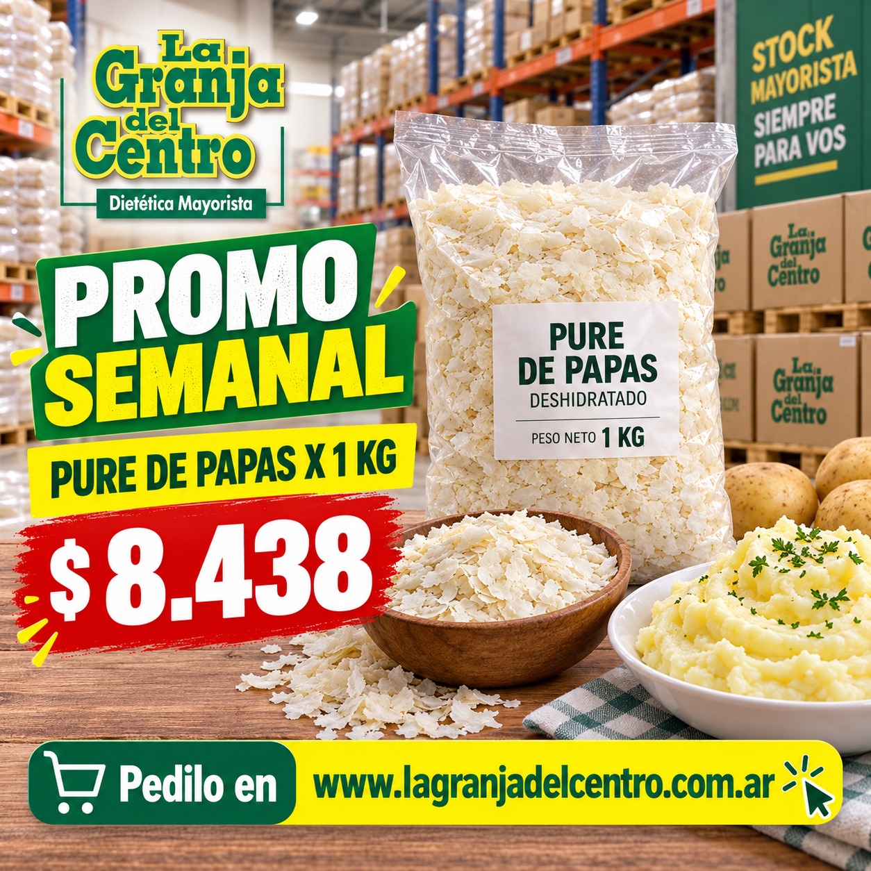Ofertas y Promociones PURE DE PAPAS X 1 KG PROMO SEMANAL